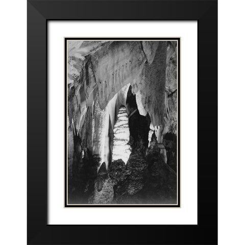 The Queens Chambers-Carlsbad Caverns National Park-New Mexico Black Modern Wood Framed Art Print with Double Matting by Adams, Ansel