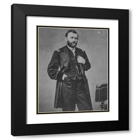 Gen. U.S. Grant Black Modern Wood Framed Art Print with Double Matting by Brady, Matthew