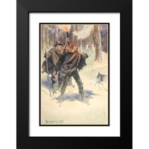 Illustration 1 for Little Peter A Christmas Morality for Children of Any Age Black Modern Wood Framed Art Print with Double Matting by Brock, Charles Edmund