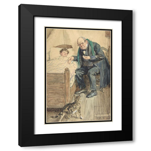 Illustration 2 for Little Peter A Christmas Morality for Children of Any Age Black Modern Wood Framed Art Print with Double Matting by Brock, Charles Edmund