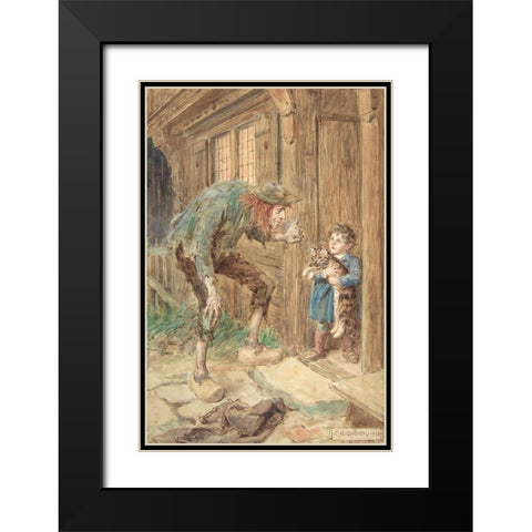 Illustration 3 for Little Peter A Christmas Morality for Children of Any Age Black Modern Wood Framed Art Print with Double Matting by Brock, Charles Edmund