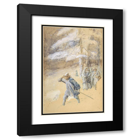 Illustration 4 for Little Peter A Christmas Morality for Children of Any Age Black Modern Wood Framed Art Print with Double Matting by Brock, Charles Edmund