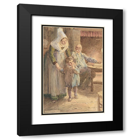 Illustration 6 for Little Peter A Christmas Morality for Children of Any Age Black Modern Wood Framed Art Print with Double Matting by Brock, Charles Edmund