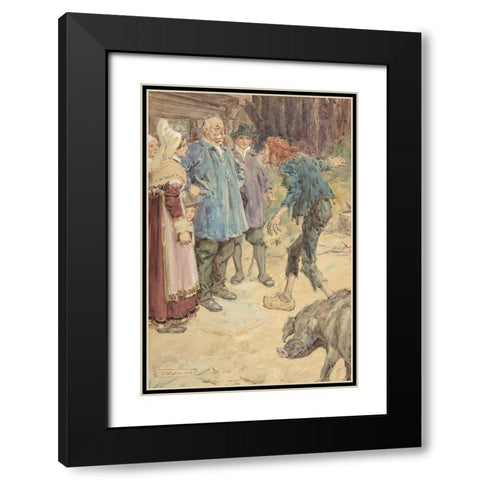Illustration 7 for Little Peter A Christmas Morality for Children of Any Age Black Modern Wood Framed Art Print with Double Matting by Brock, Charles Edmund