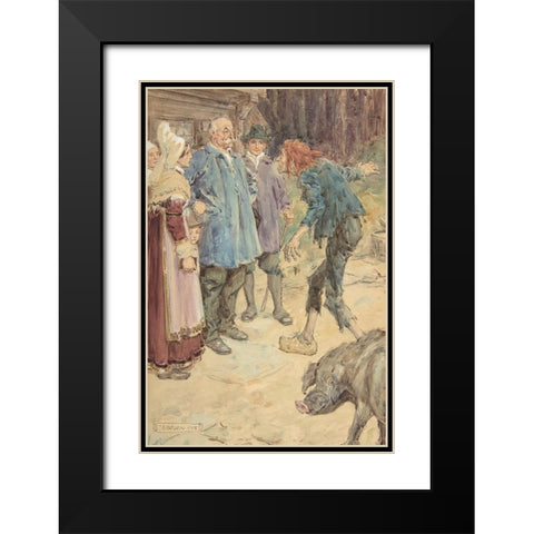 Illustration 7 for Little Peter A Christmas Morality for Children of Any Age Black Modern Wood Framed Art Print with Double Matting by Brock, Charles Edmund