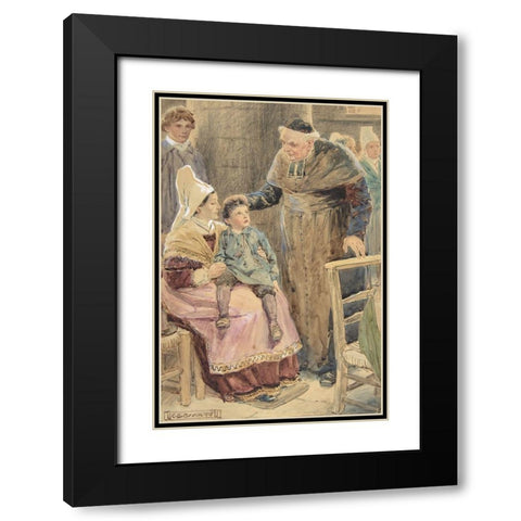 Illustration 8 for Little Peter A Christmas Morality for Children of Any Age Black Modern Wood Framed Art Print with Double Matting by Brock, Charles Edmund