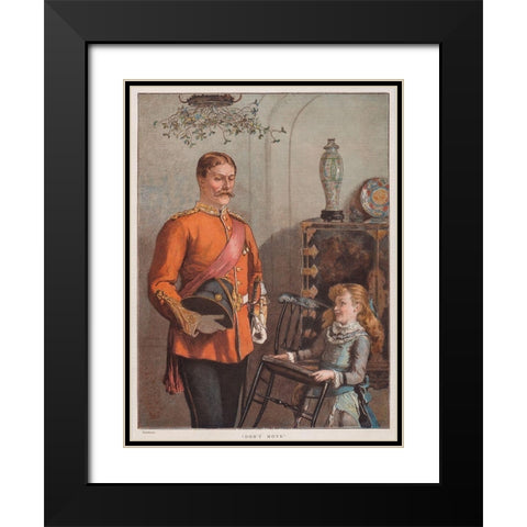 Dont Move Black Modern Wood Framed Art Print with Double Matting by Christmas Number of The Graphic