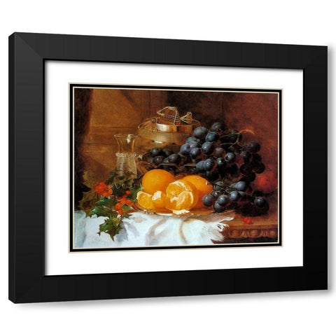 Christmas still life Black Modern Wood Framed Art Print with Double Matting by Stannard, Eloise Harriet