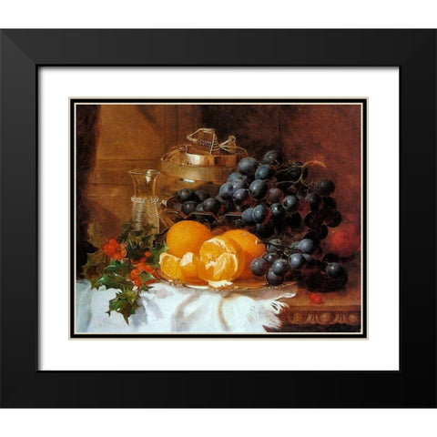 Christmas still life Black Modern Wood Framed Art Print with Double Matting by Stannard, Eloise Harriet