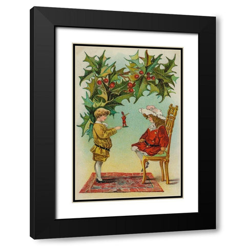 I wish you a Merry Christmas Black Modern Wood Framed Art Print with Double Matting by Missouri History Museum