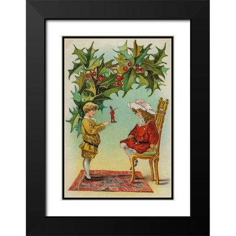 I wish you a Merry Christmas Black Modern Wood Framed Art Print with Double Matting by Missouri History Museum