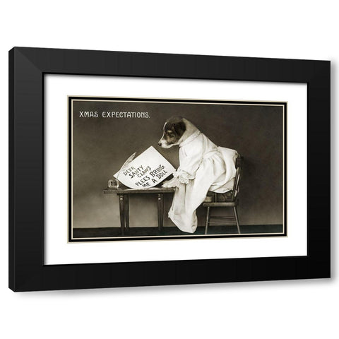 Xmas expectations Black Modern Wood Framed Art Print with Double Matting by Wallach, Miriam and Ira D