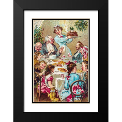 We all wish you a merry Christmas Black Modern Wood Framed Art Print with Double Matting by The New York Public Library