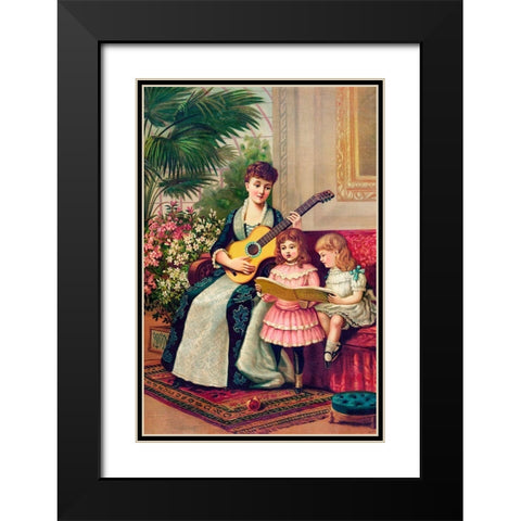 The Christmas Carol Black Modern Wood Framed Art Print with Double Matting by Hatch Lith Co