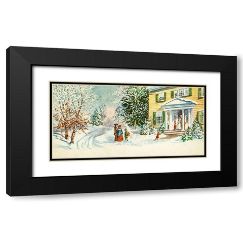 To the Folks Back Home Black Modern Wood Framed Art Print with Double Matting by Owen Card Publishing Co