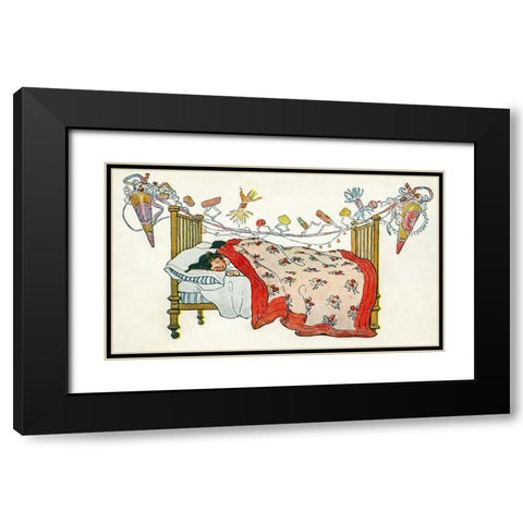 The children were nestled all snug in their beds Black Modern Wood Framed Art Print with Double Matting by Smith, Jessie Wilcox