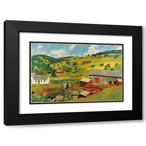 Shreyvogel Farm Black Modern Wood Framed Art Print with Double Matting by Shreyvogel, Charles