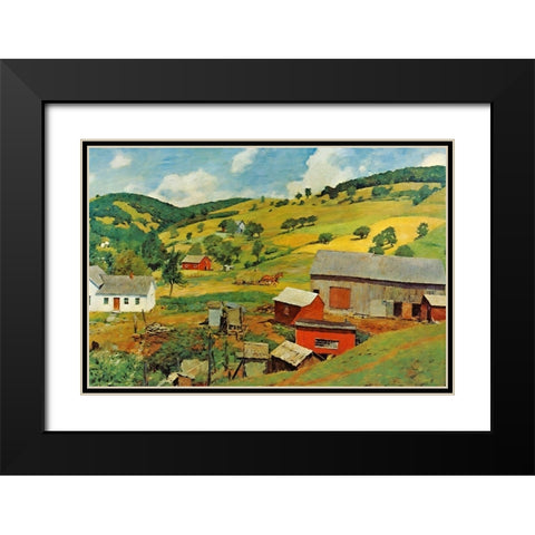 Shreyvogel Farm Black Modern Wood Framed Art Print with Double Matting by Shreyvogel, Charles