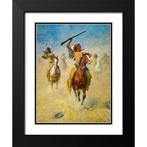 A Hot Trail Black Modern Wood Framed Art Print with Double Matting by Shreyvogel, Charles