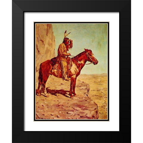 The Scout Black Modern Wood Framed Art Print with Double Matting by Shreyvogel, Charles