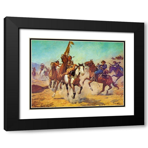 Silenced War Whoop Black Modern Wood Framed Art Print with Double Matting by Shreyvogel, Charles