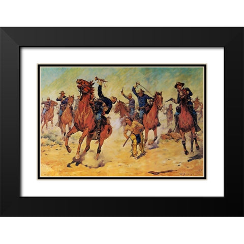 Surrounded Black Modern Wood Framed Art Print with Double Matting by Shreyvogel, Charles