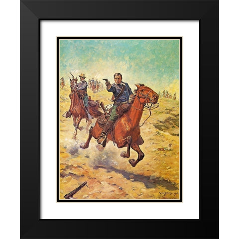 Dead Sure Black Modern Wood Framed Art Print with Double Matting by Shreyvogel, Charles