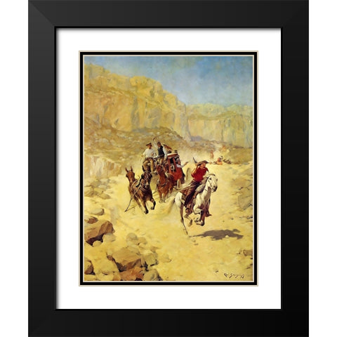 Saving the Mail Black Modern Wood Framed Art Print with Double Matting by Shreyvogel, Charles