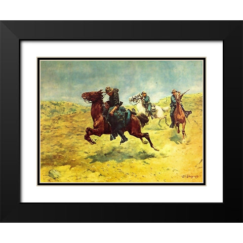 My Bunkie - The Rescue Black Modern Wood Framed Art Print with Double Matting by Shreyvogel, Charles