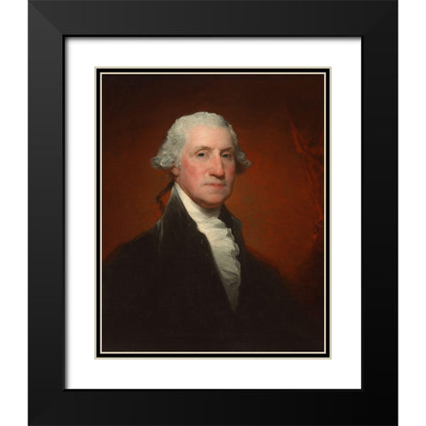 George Washington Vaughan-Sinclair portrait Black Modern Wood Framed Art Print with Double Matting by Stuart, Gilbert