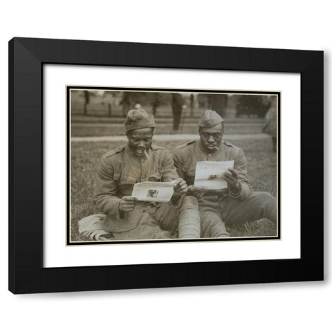 WWI A sunny afternoon in Hyde Park-London-with London Bulletin of the American Red Cross for company Black Modern Wood Framed Art Print with Double Matting by U.S. Archives