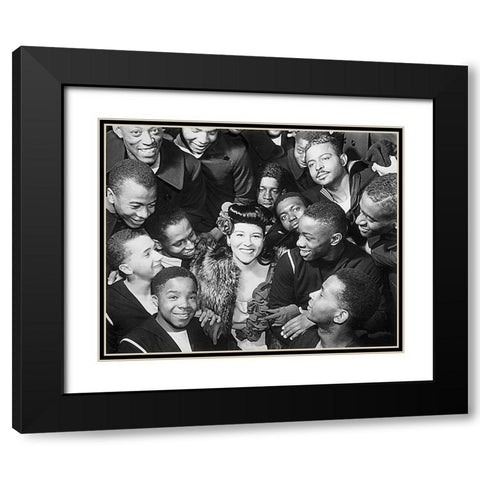 WWII Marva Louis-wife of champion Joe Black Modern Wood Framed Art Print with Double Matting by U.S. Archives