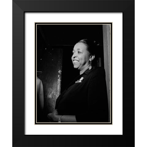 Ethel Waters Black Modern Wood Framed Art Print with Double Matting by Gottlieb, William