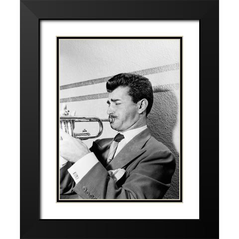 Chico Alvarez-1947 Black Modern Wood Framed Art Print with Double Matting by Gottlieb, William