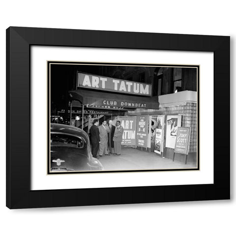 Art Tatum and Phil Moore-Downbeat-New York-N.Y. Black Modern Wood Framed Art Print with Double Matting by Gottlieb, William
