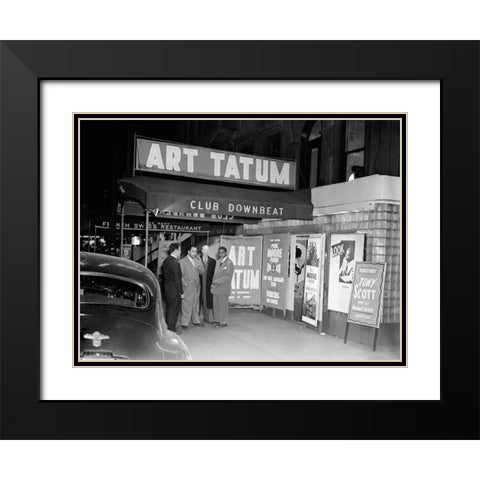 Art Tatum and Phil Moore-Downbeat-New York-N.Y. Black Modern Wood Framed Art Print with Double Matting by Gottlieb, William