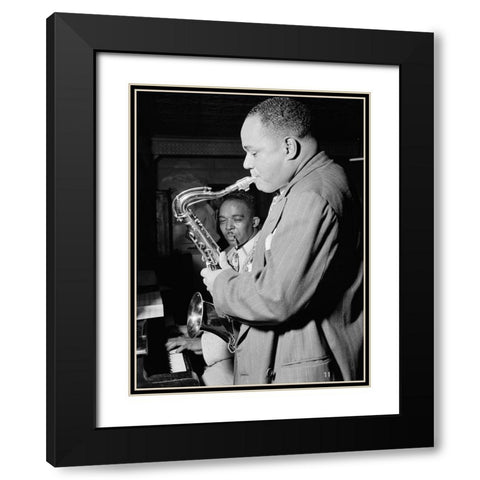 Joe Thomas and Eddie Wilcox Black Modern Wood Framed Art Print with Double Matting by Gottlieb, William