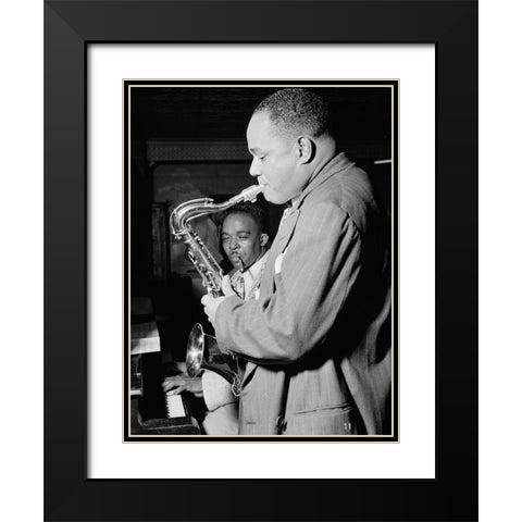 Joe Thomas and Eddie Wilcox Black Modern Wood Framed Art Print with Double Matting by Gottlieb, William