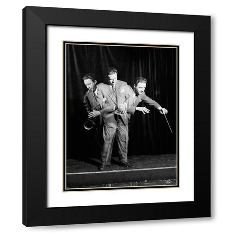 Jerry Jerome 1947 Black Modern Wood Framed Art Print with Double Matting by Gottlieb, William