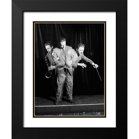 Jerry Jerome 1947 Black Modern Wood Framed Art Print with Double Matting by Gottlieb, William