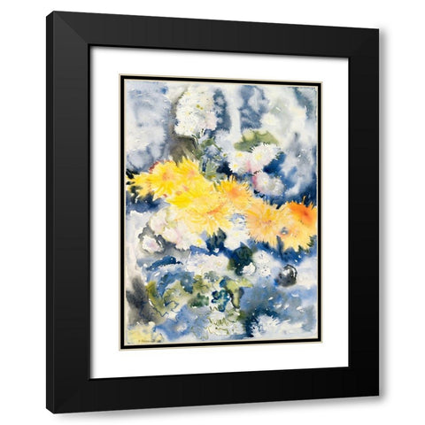 Yellow and Blue Black Modern Wood Framed Art Print with Double Matting by Demuth, Charles