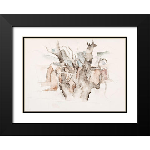 Bermuda-Tree Black Modern Wood Framed Art Print with Double Matting by Demuth, Charles