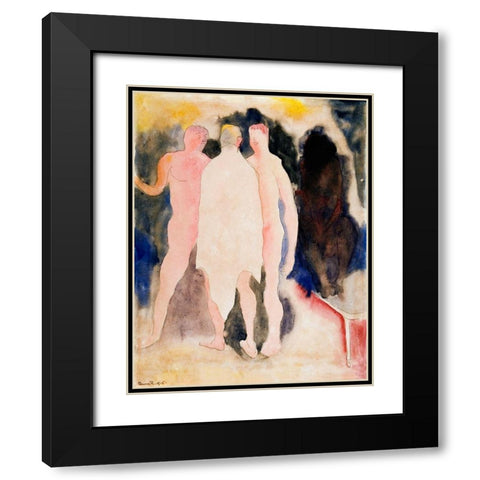 Turkish Bath Black Modern Wood Framed Art Print with Double Matting by Demuth, Charles