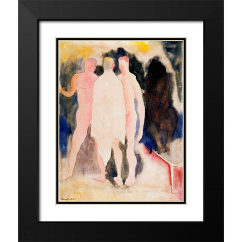Turkish Bath Black Modern Wood Framed Art Print with Double Matting by Demuth, Charles