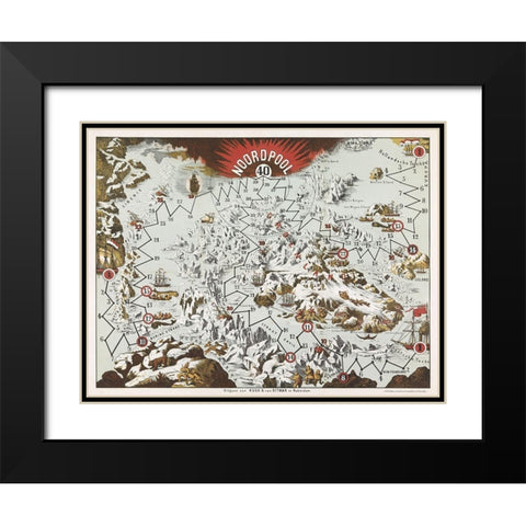 Nordpool Black Modern Wood Framed Art Print with Double Matting by Nijgh and Van Ditmar