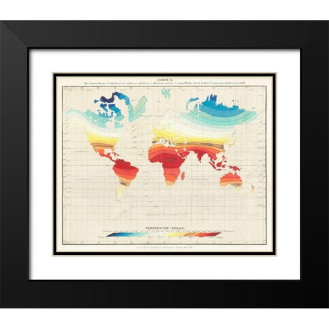 Geographical natural history or basic features of a general natural history of the three realms 1850 Black Modern Wood Framed Art Print with Double Matting by Ebel, Wilhelm