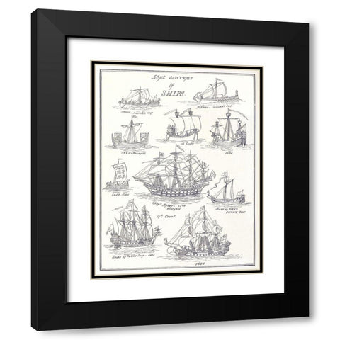 Sea Pictures-drawn with pen and pencil 1882 Black Modern Wood Framed Art Print with Double Matting by Macaulay, James