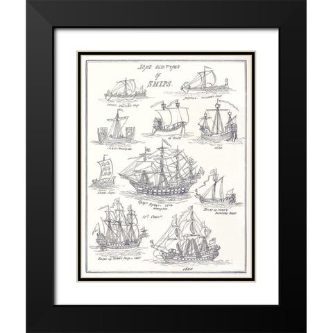 Sea Pictures-drawn with pen and pencil 1882 Black Modern Wood Framed Art Print with Double Matting by Macaulay, James