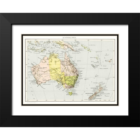Orient Line Guide 1885 Black Modern Wood Framed Art Print with Double Matting by Loftie, William John