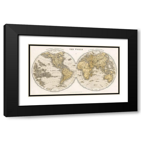 A Cyclopedia of Geography 1859 Black Modern Wood Framed Art Print with Double Matting by Bryce, James